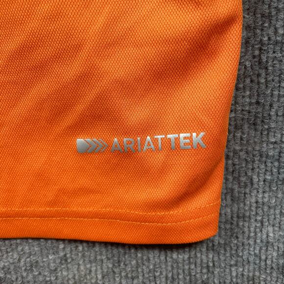 AriatTek Polo Shirt Heat Series Men's XL Orange Short Sleeve Casual Stretch - Picture 11 of 12